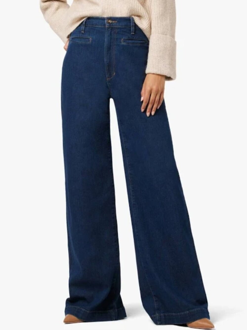 NEW! JOE'S JEANS THE KATE HIGH-RISE WIDE LEG TROUSER JEAN STRETCH DENIM 26 x 29